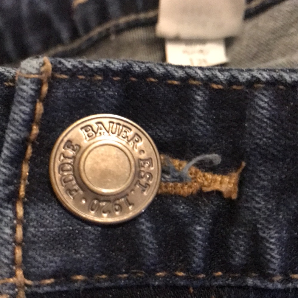 Eddie Bauer Women’s Jeans 12L Truly Straight Leg Dark Denim Wash - Picture 5 of 13